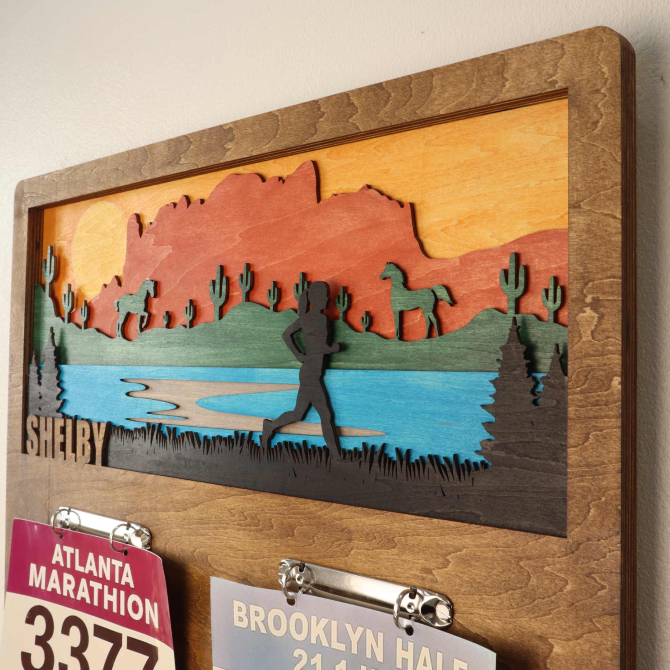 Personalized Wooden Medal Hanger for Running, Cycling & Hiking | ChampionHanger
