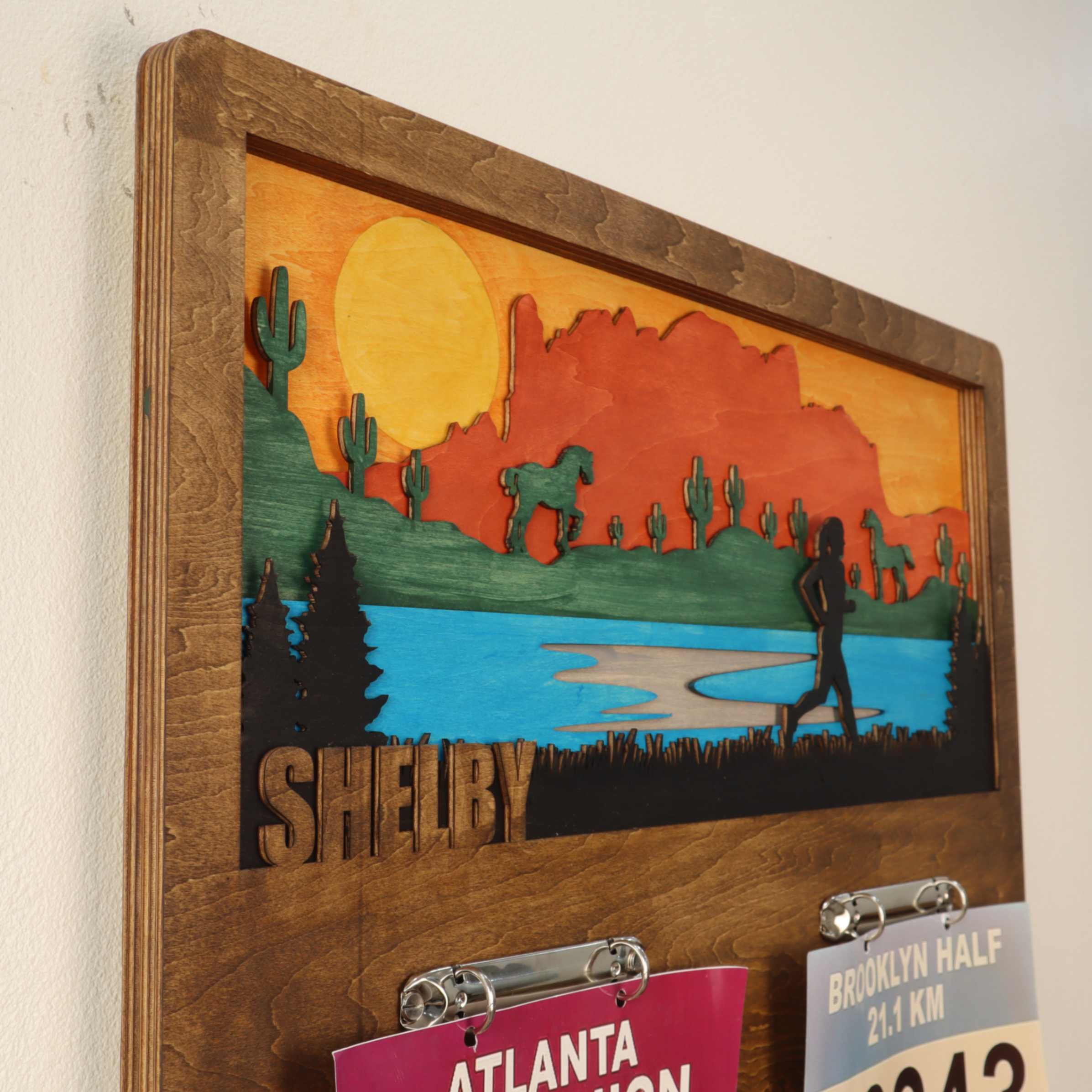 Personalized Wooden Medal Hanger for Running, Cycling & Hiking | ChampionHanger