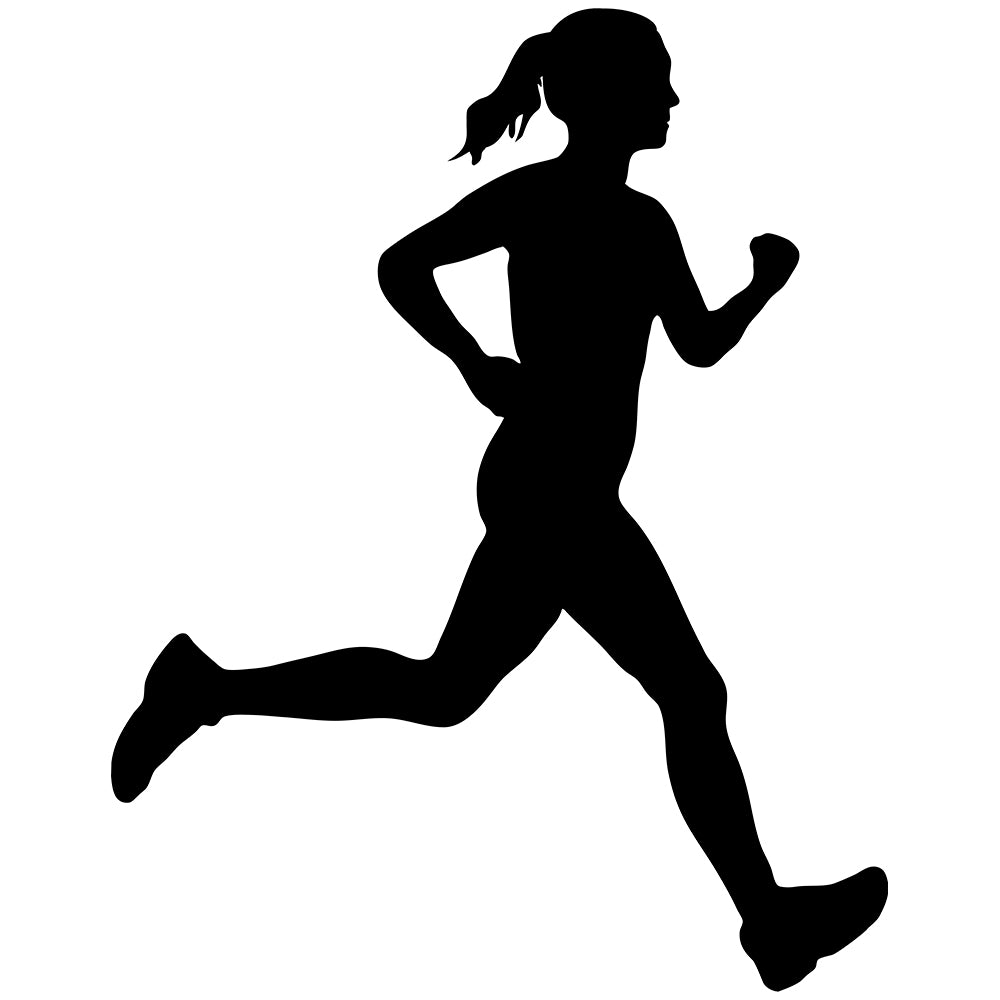 Runners and Dogs Silhouette