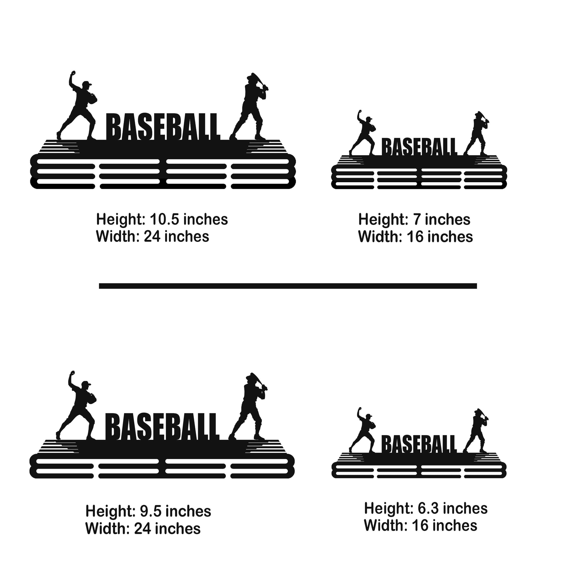 Baseball Player Medal Hanger - Metal Hanger for Baseball Awards – Stainless Steel Display Rack - Champion Hanger