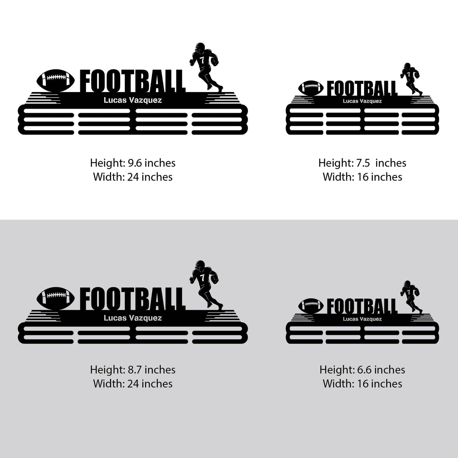 Metal Football Medal Holder – Metal Hanger for Football Awards – Stainless Steel Display Rack - Champion Hanger
