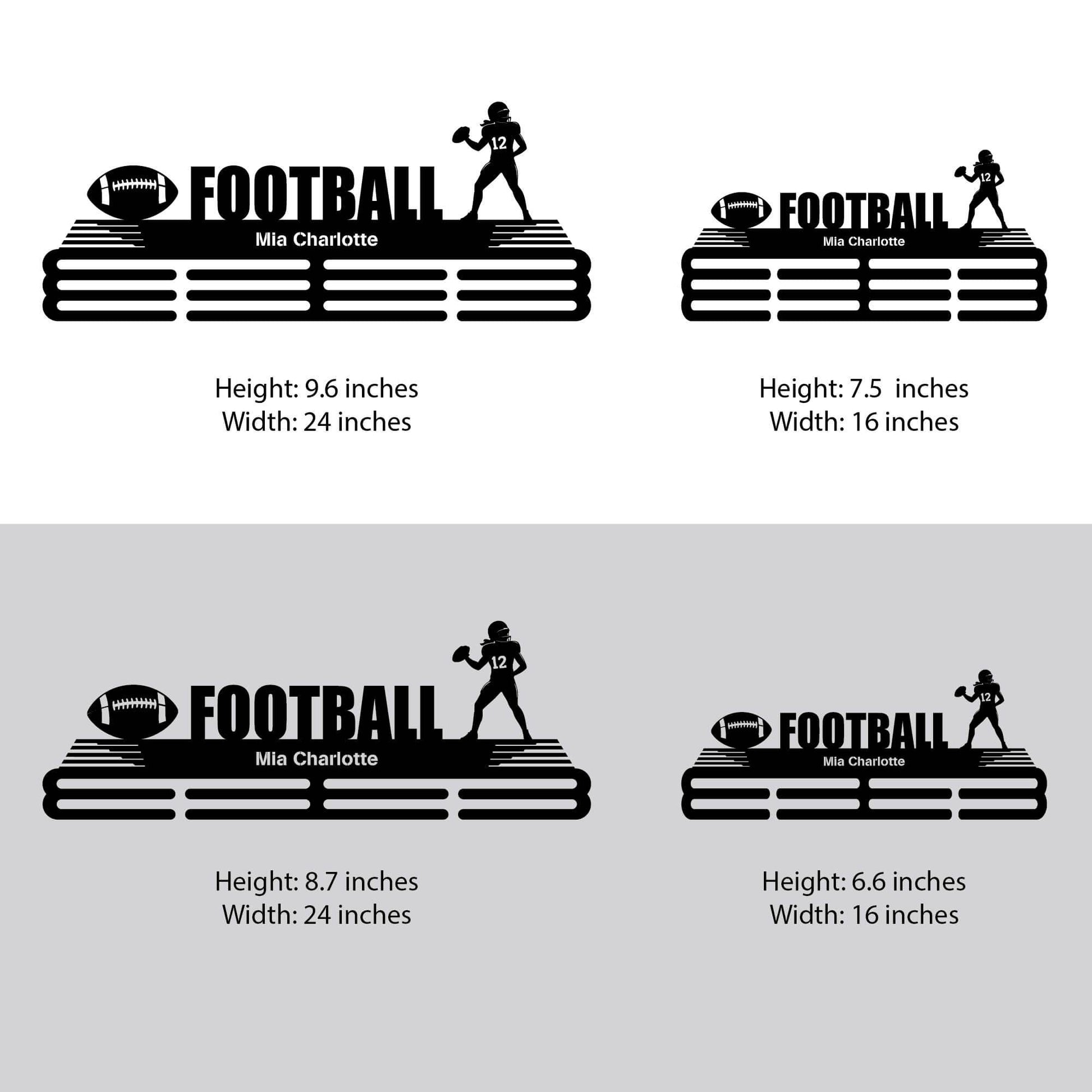 Metal Football Medal Holder – Metal Hanger for Football Awards – Stainless Steel Display Rack - Champion Hanger