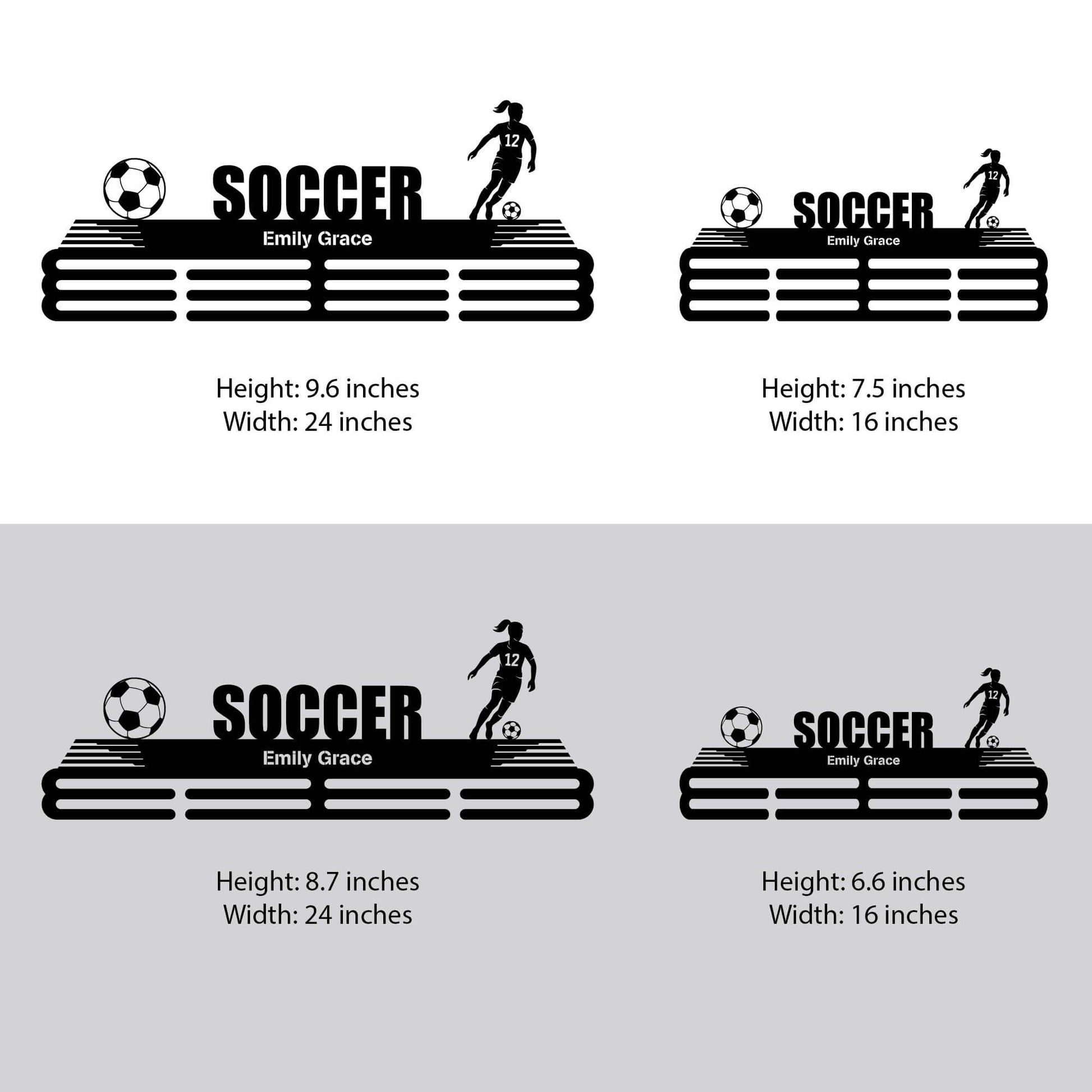 Soccer Player Medal Hanger - Metal Hanger for Soccer Awards – Stainless Steel Display Rack - Champion Hanger