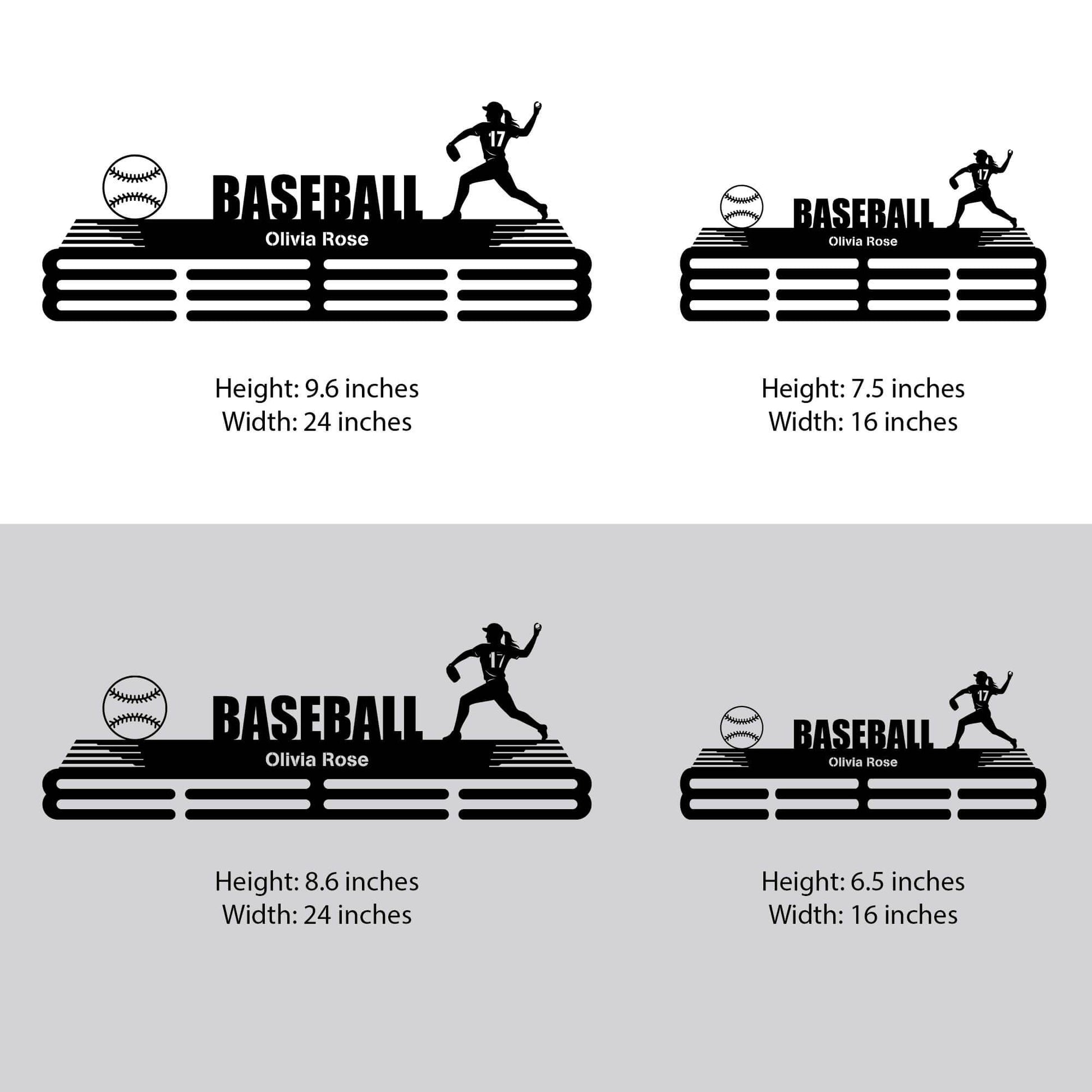 Pitcher Baseball Medal Display Rack – Sturdy Metal Hanger for Medals – Stainless Steel Display Rack - Champion Hanger