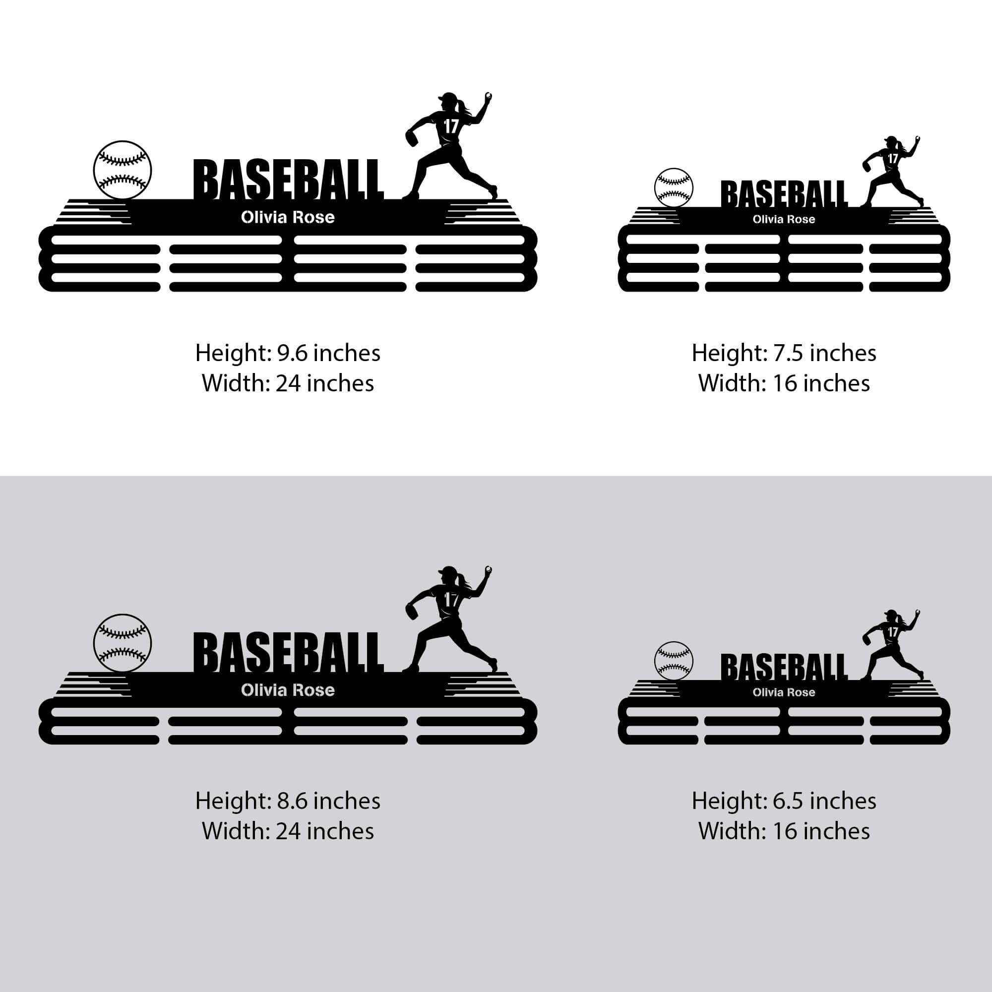 Pitcher Baseball Medal Display Rack – Sturdy Metal Hanger for Medals – Stainless Steel Display Rack - Champion Hanger