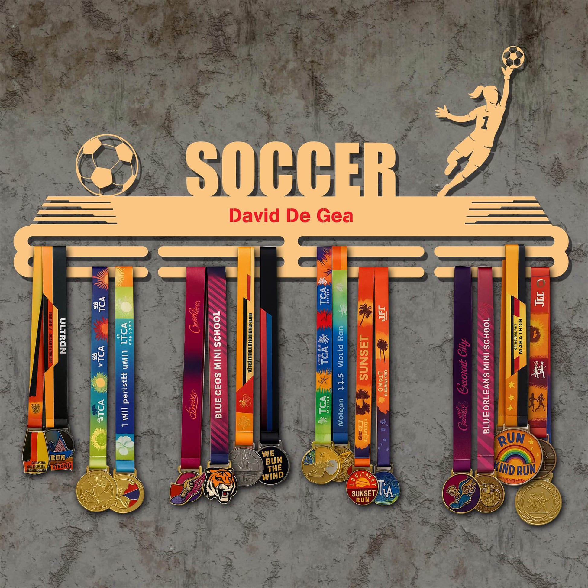 Goalkeeper Medal Hanger - Metal Hanger for Soccer Awards – Stainless Steel Display Rack - Champion Hanger