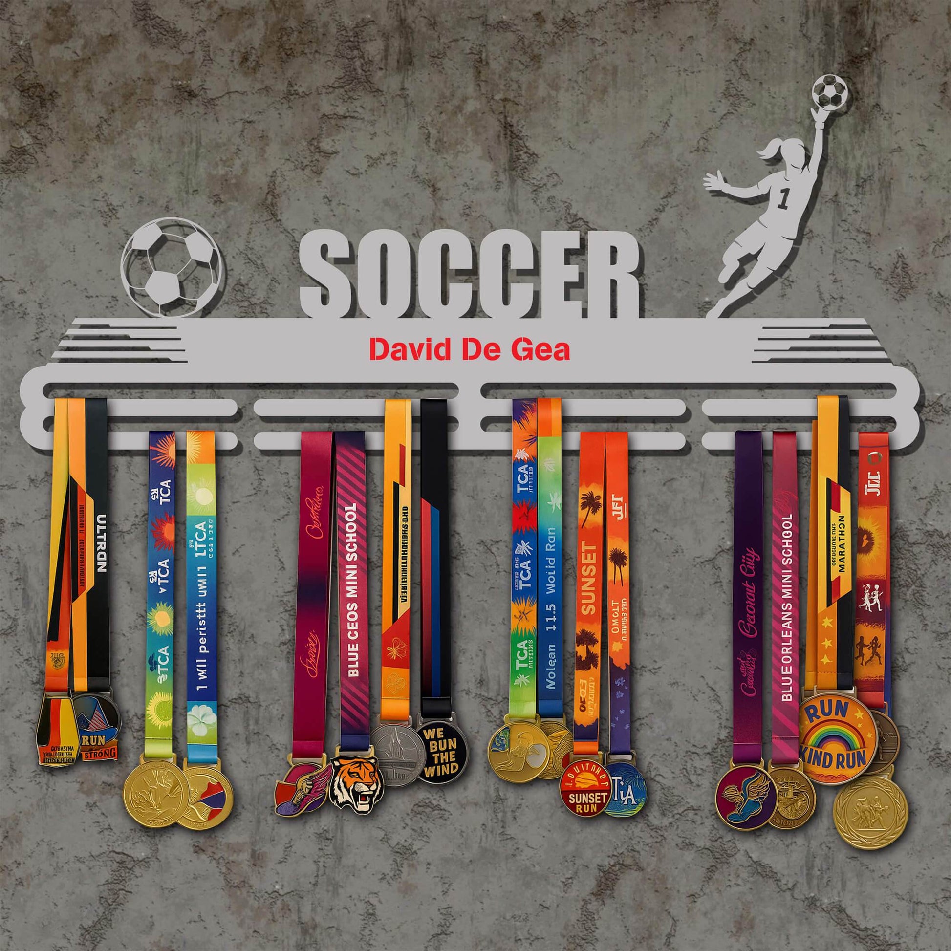 Goalkeeper Medal Hanger - Metal Hanger for Soccer Awards – Stainless Steel Display Rack - Champion Hanger
