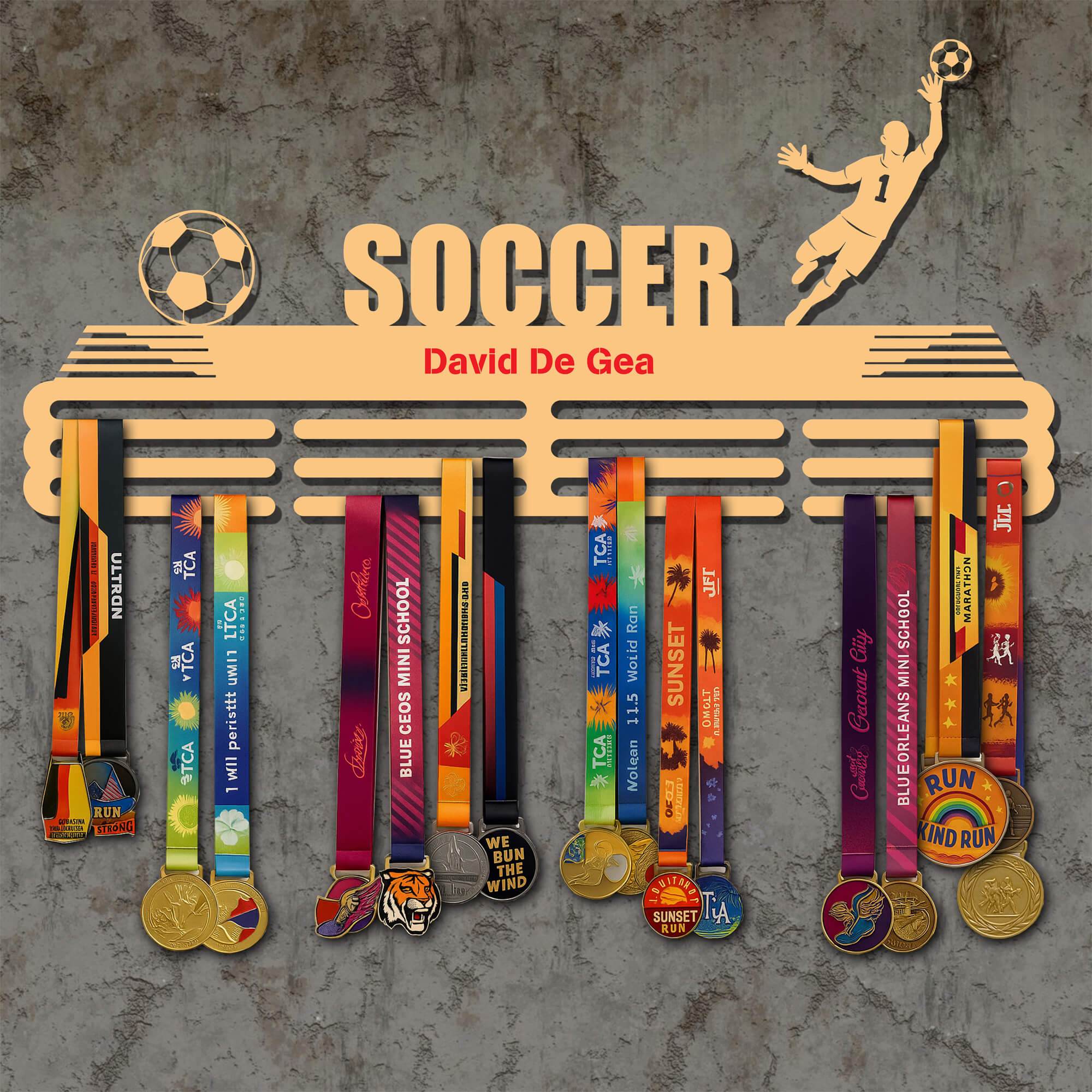 Goalkeeper Medal Hanger - Metal Hanger for Soccer Awards – Stainless Steel Display Rack - Champion Hanger