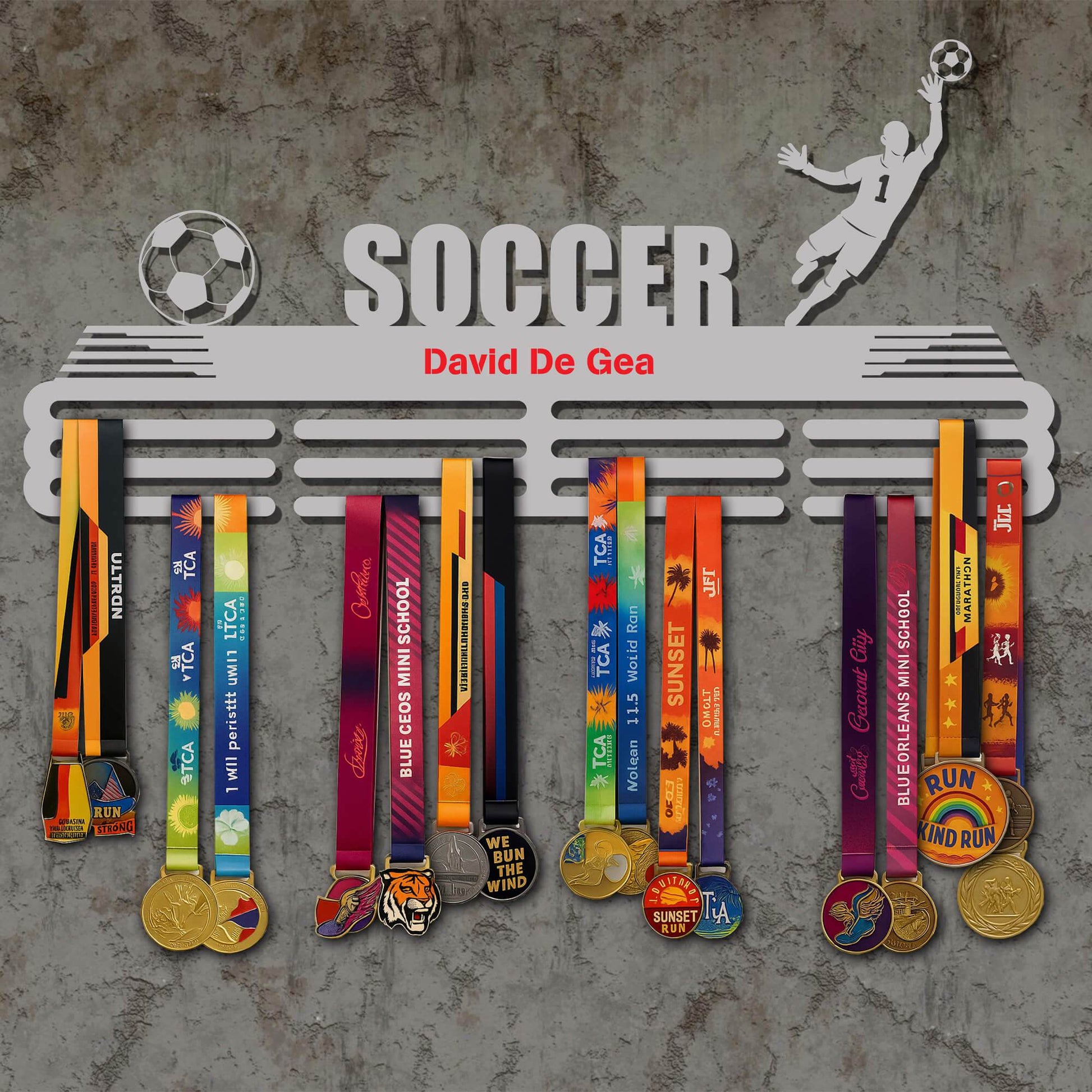 Goalkeeper Medal Hanger - Metal Hanger for Soccer Awards – Stainless Steel Display Rack - Champion Hanger
