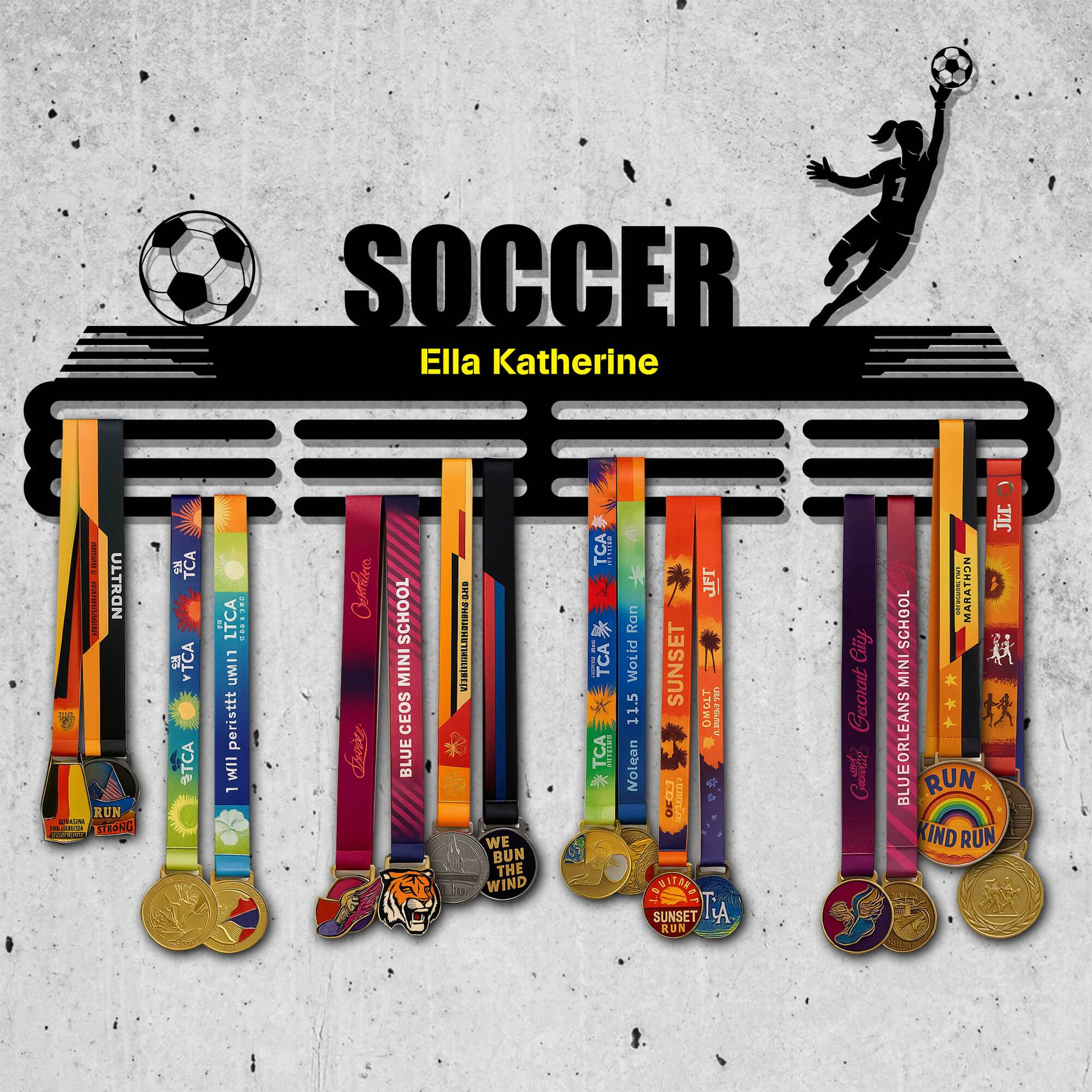 Goalkeeper Medal Hanger - Metal Hanger for Soccer Awards – Stainless Steel Display Rack - Champion Hanger