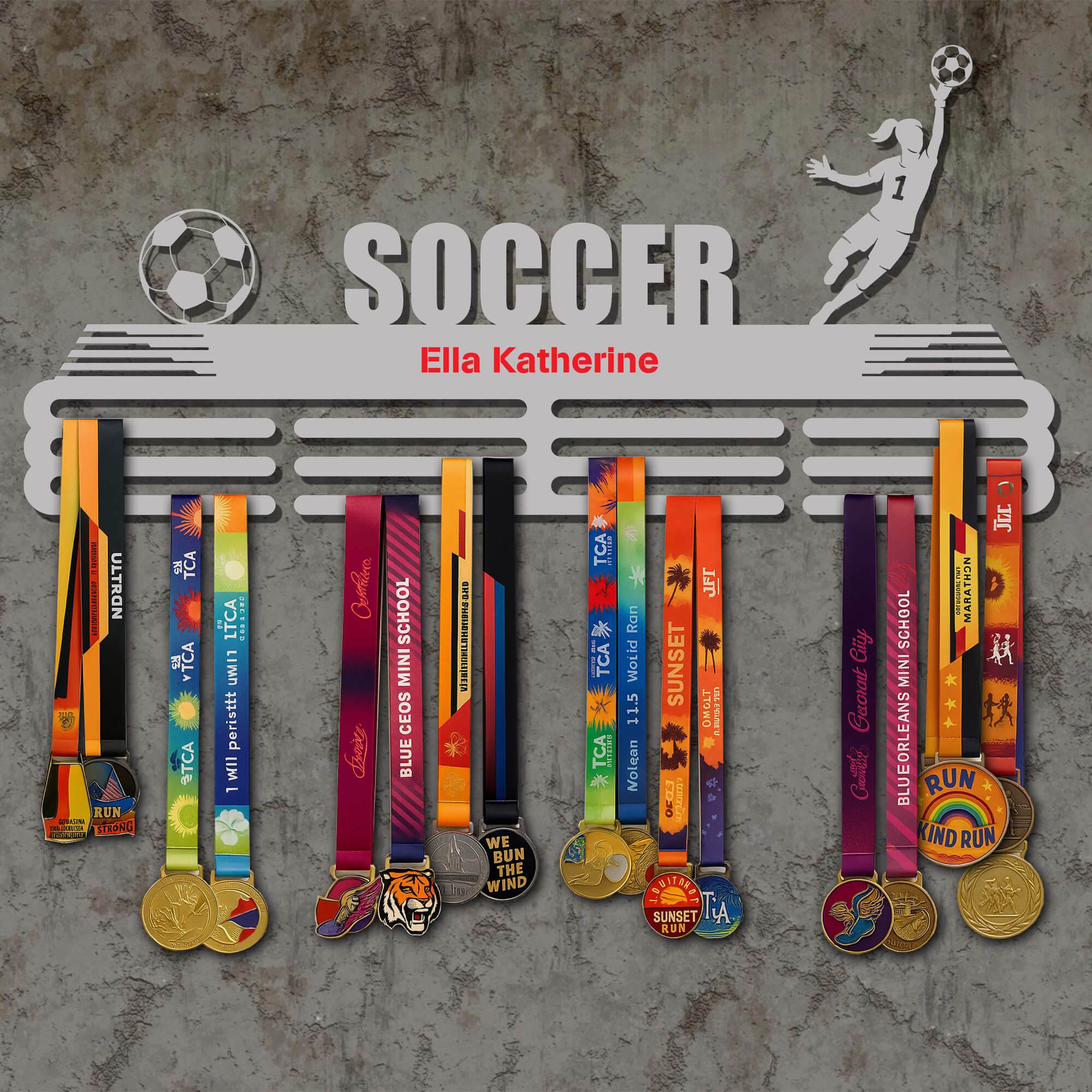 Goalkeeper Medal Hanger - Metal Hanger for Soccer Awards – Stainless Steel Display Rack - Champion Hanger
