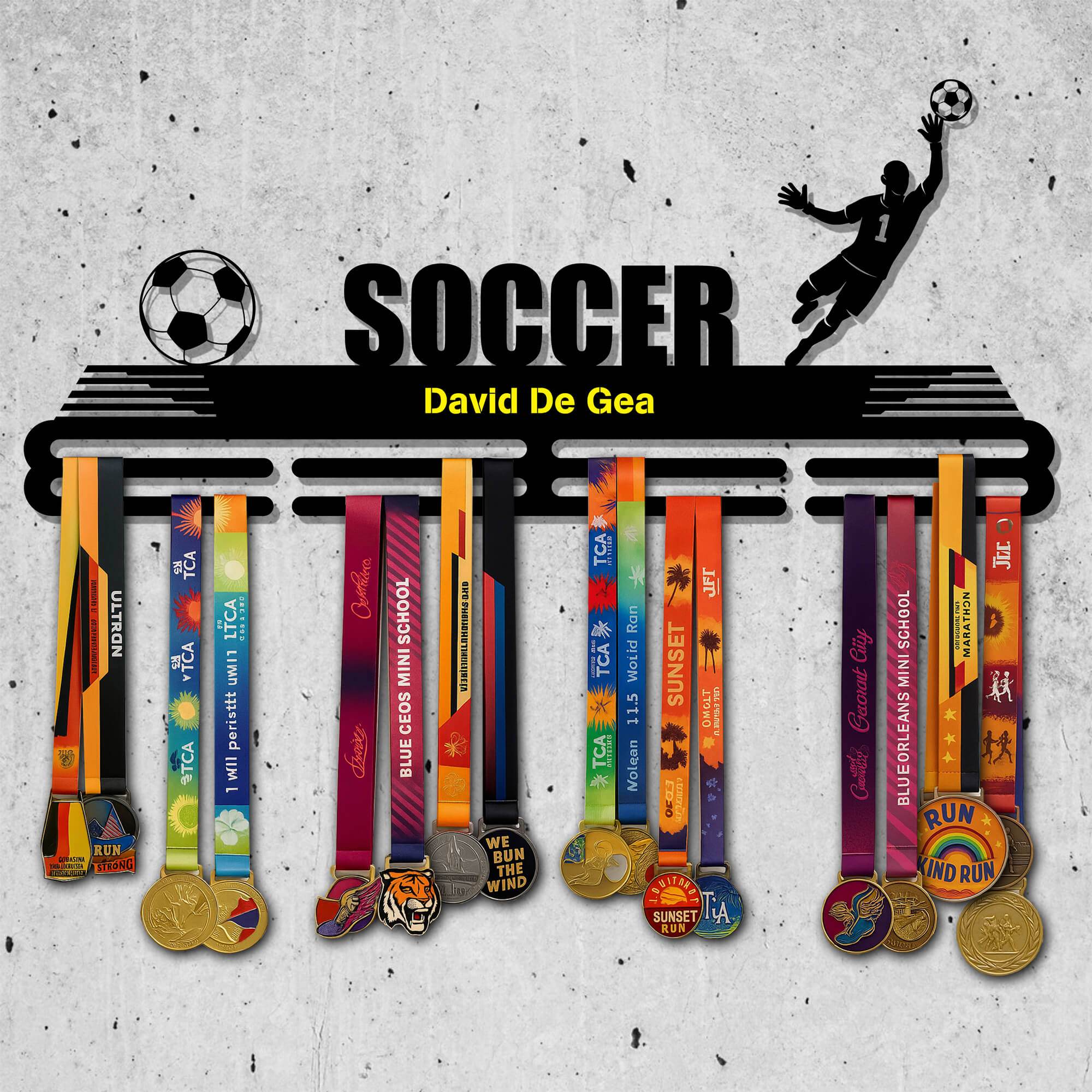 Goalkeeper Medal Hanger - Metal Hanger for Soccer Awards – Stainless Steel Display Rack - Champion Hanger