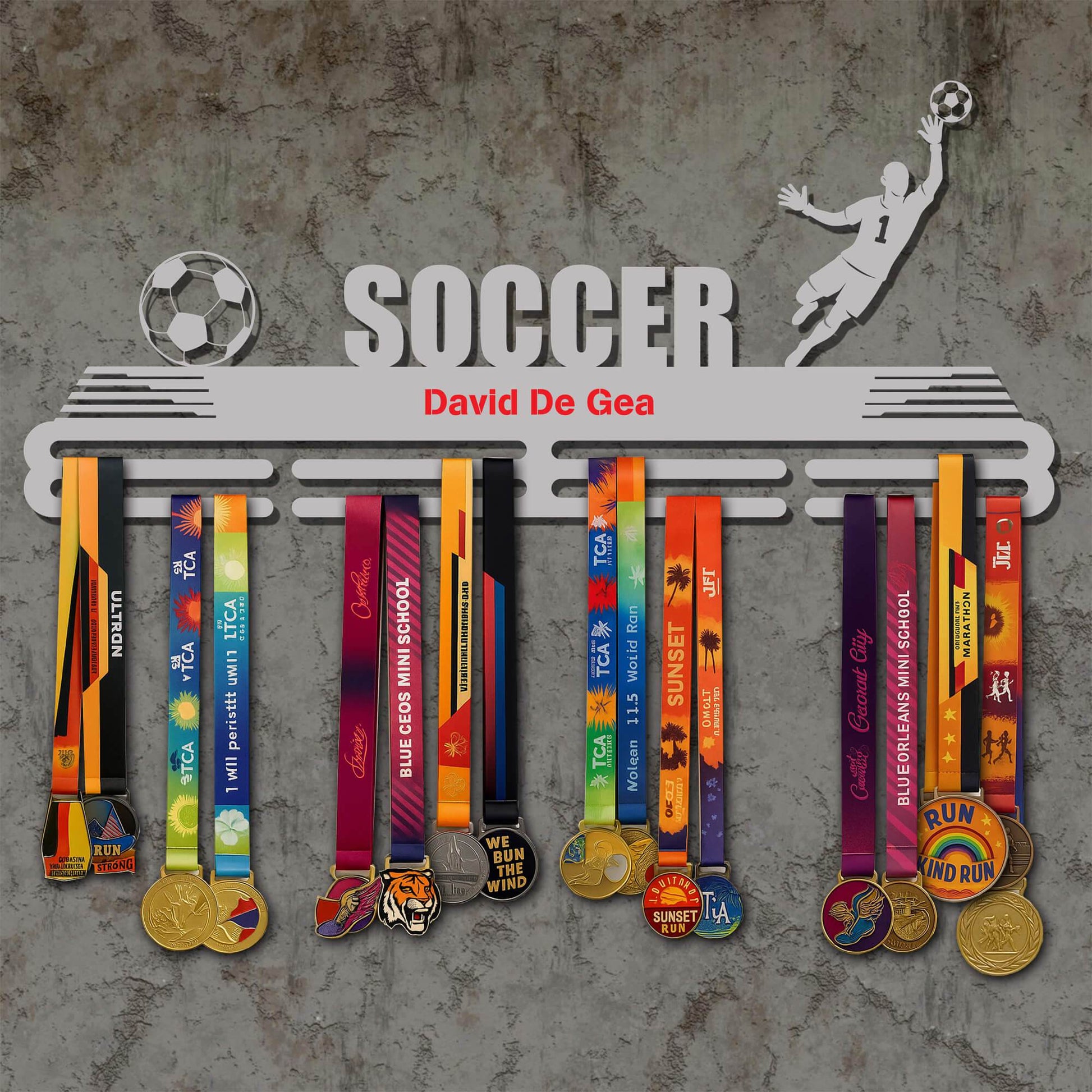 Goalkeeper Medal Hanger - Metal Hanger for Soccer Awards – Stainless Steel Display Rack - Champion Hanger